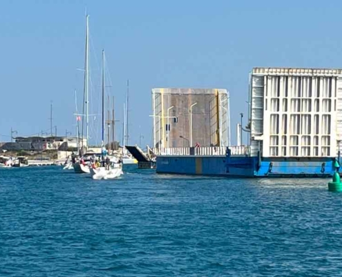 Lefkas pontoon bridge