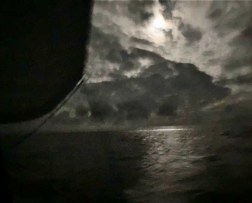 sailing at night