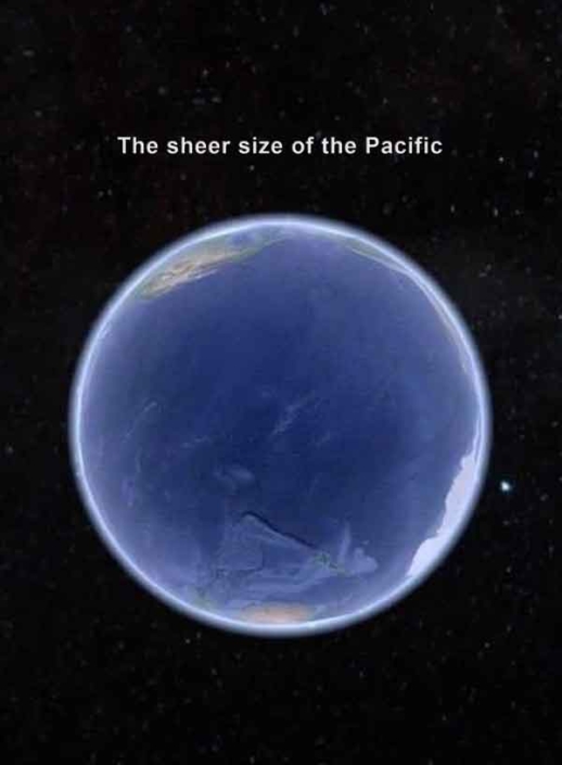 the sheer size of the Pacific